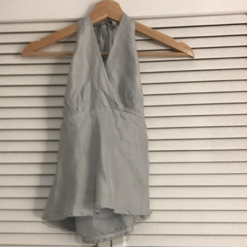 Banana Republic Light blue Gray Halter Top SZ XS